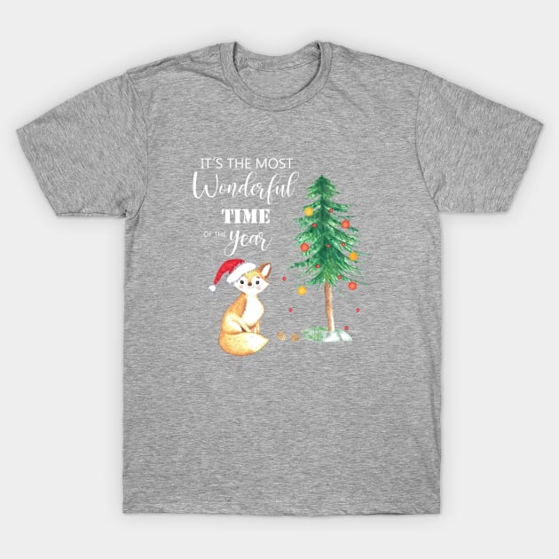 It's the most wonderful time of the year christmas fox and tree T-Shirt by LatiendadeAryam